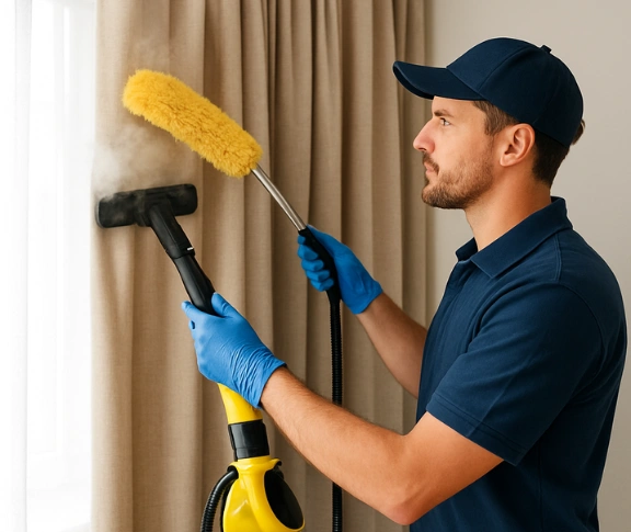 Trusted residential curtain cleaning technician Matty Curtain Cleaning tottenham-vic QLD